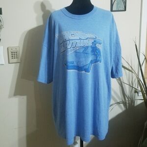 Blue Back to the Future Graphic Short Sleeve Tee